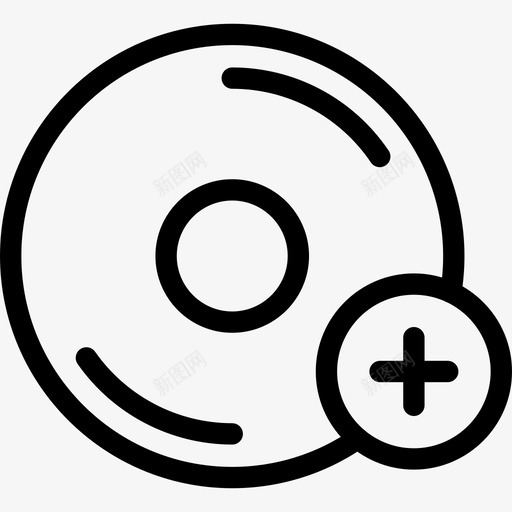 cd添加光盘图标svg_新图网 https://ixintu.com cd 保存 光盘 数据存储 添加 添加cd 添加光盘