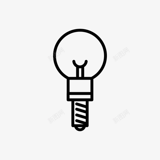 灯泡钨流明图标svg_新图网 https://ixintu.com 流明 灯 灯泡 照明 理想 钨