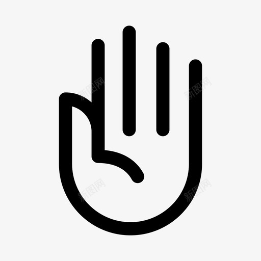 手手指再见图标svg_新图网 https://ixintu.com 举起手来 你好 再见 志愿者 手 手指 救命