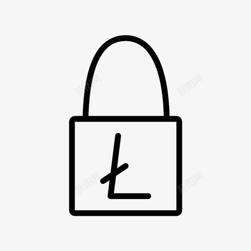 锁在线挂锁图标svg_新图网 https://ixintu.com 保护 在线 安全 密码 挂锁 银行和金融卷3 锁 隐私