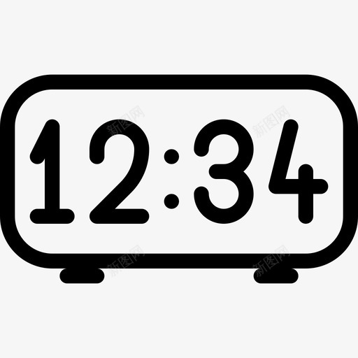 数字闹钟时间线图标svg_新图网 https://ixintu.com 数字闹钟 时间线图标