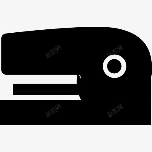 订书机黑色侧视图工具和器具金融和贸易图标svg_新图网 https://ixintu.com 工具和器具 订书机黑色侧视图 金融和贸易