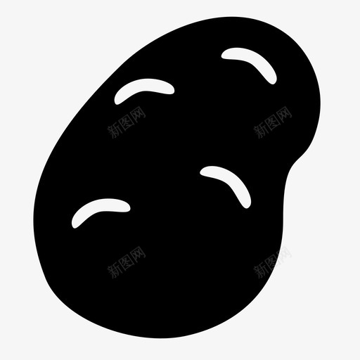 马铃薯蔬菜淀粉图标svg_新图网 https://ixintu.com 全 农业 壶嘴 淀粉 田地 碳水化合物 肉 蔬菜 食物 马铃薯