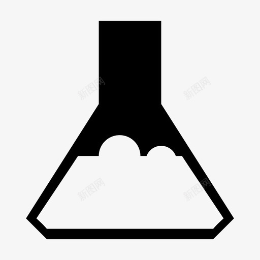 锥形烧瓶溶液科学实验图标svg_新图网 https://ixintu.com 化学实验室设备 基本用途符号 操作 溶液 玻璃器皿 科学实验 科学设备 锥形烧瓶