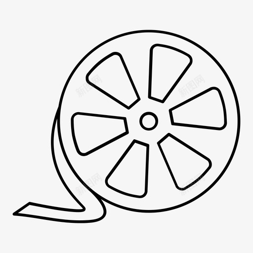 电影卷视听影音图标svg_新图网 https://ixintu.com 剪贴画 影音 手表 电影 电影卷 网络移动用户界面 视听 视频