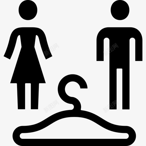 更衣室女测试员图标svg_新图网 https://ixintu.com 女 更衣室 测试员 衣架 试衣 试衣间