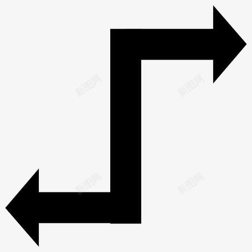 箭头左下导航图标svg_新图网 https://ixintu.com 425+箭头矢量图标 垂直 寻路 导航 左下 箭头 转向 转弯