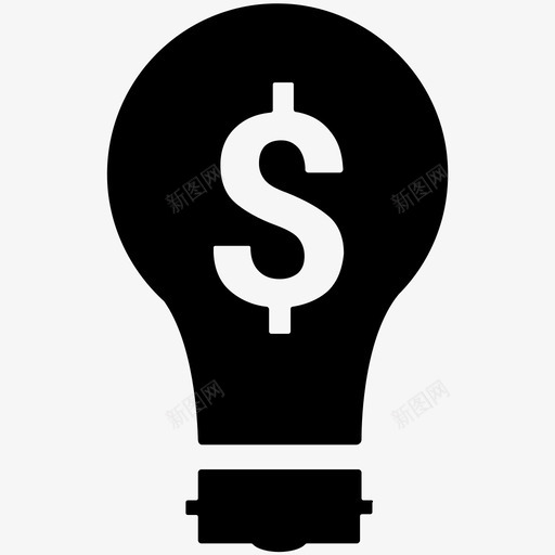 商业理念货币价值金融图标svg_新图网 https://ixintu.com 商业实体图标 商业理念 带美元的灯 灯泡 美元价值 美元灯 货币价值 金融