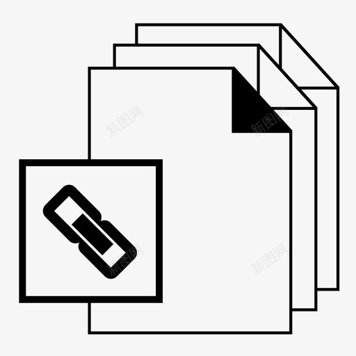 链接文件附件计算机图标svg_新图网 https://ixintu.com 报告 文档 文档图标 电子邮件 计算机 链接文件 附件