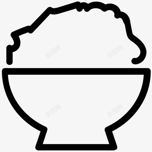 饭碗饭碗里的食物图标svg_新图网 https://ixintu.com 小吃 碗里的食物 饭 饭碗