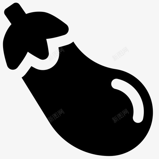 茄子吃食物图标svg_新图网 https://ixintu.com 健康 吃 晚餐 紫色 茄子 蔬菜 食物