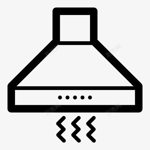 烤箱罩通风炉灶罩图标svg_新图网 https://ixintu.com 厨房油烟机 吸油烟机 抽油烟机 炉灶罩 烟罩 烤箱罩 装配 通风