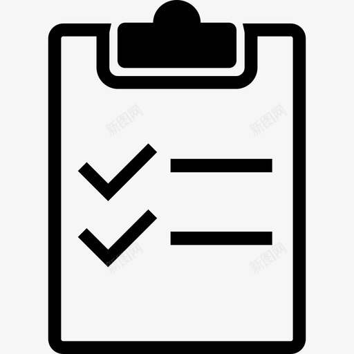 基本应用程序和剪贴板检查图标svg_新图网 https://ixintu.com 基本应用程序和剪贴板检查