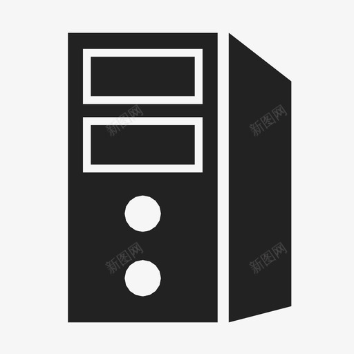 电脑塔物品盒子图标svg_新图网 https://ixintu.com 材料 物品 电脑塔 盒子 箱子