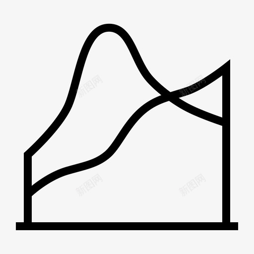 样条曲线图信息图报表图标svg_新图网 https://ixintu.com 信息图 图表 报表 样条曲线图 样条线面积图 统计 趋势