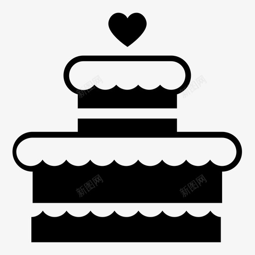 婚礼蛋糕糖果糕点图标svg_新图网 https://ixintu.com 婚礼蛋糕 庆祝 甜点 糕点 糖果 糖霜 蛋糕