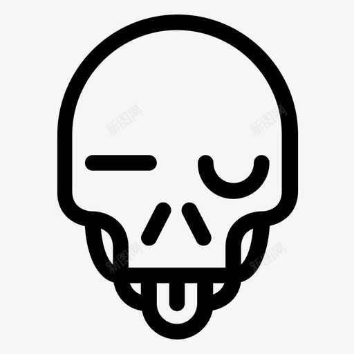 愚蠢面部表情滑稽图标svg_新图网 https://ixintu.com 不死的情绪 大笑 情绪 愚蠢 滑稽 舌头 面部表情 骨骼