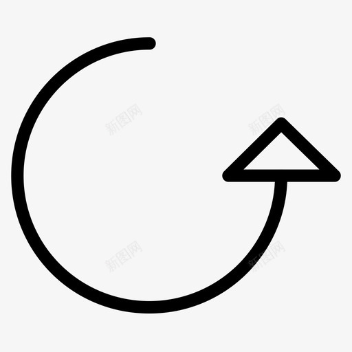 向上箭头天空旋转图标svg_新图网 https://ixintu.com 向上箭头 向前 圆形箭头 天空 尖 循环 旋转 曲线 转弯