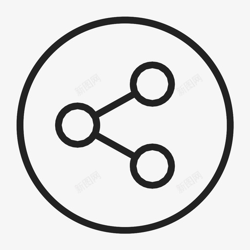 共享连接超链接图标svg_新图网 https://ixintu.com 共享 社交 节点 超链接 连接 链接
