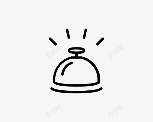 酒店铃铃声通知图标svg_新图网 https://ixintu.com 叮当声 嗡嗡声 警报 通知 酒店铃 钟声 铃声