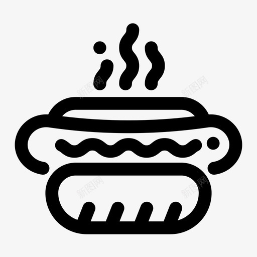热狗芥末肉图标svg_新图网 https://ixintu.com 垃圾食品 快餐 棒球 热狗 番茄酱 肉 脂肪 脂肪快餐 芥末 香肠