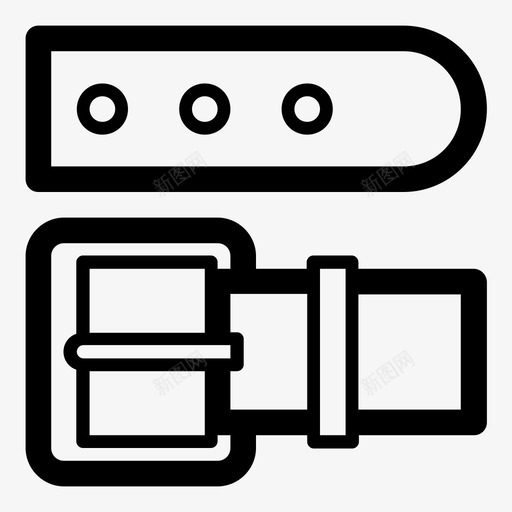 皮带吊索裤子图标svg_新图网 https://ixintu.com 吊索 夹具 孔 环 皮带 皮带扣 皮革 系索 衣服 装配 裤子