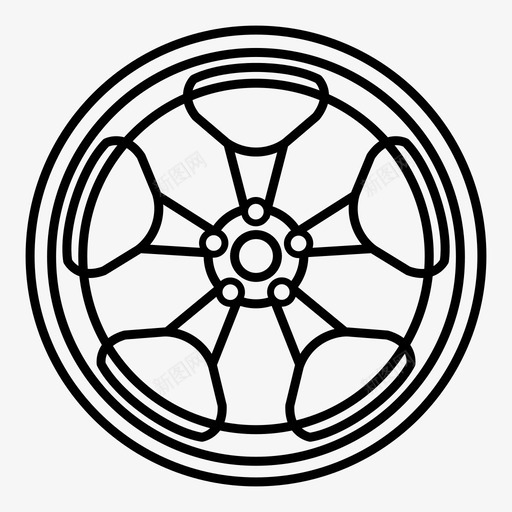 调谐轮汽车驱动图标svg_新图网 https://ixintu.com 汽车 调谐轮 车轮导向轮 车轮滑动轴承 车辆 轮状 轮辋 驱动