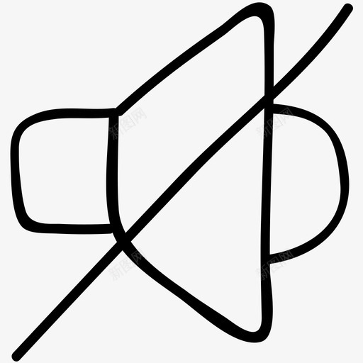 扬声器音量扬声器控制图标svg_新图网 https://ixintu.com 噪音级 声音关闭 媒体手绘涂鸦图标 扬声器 扬声器控制 无音量 静音 音量