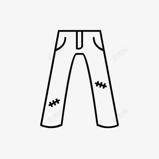 裤子缝纫裁缝图标svg_新图网 https://ixintu.com 复古 定制 服装 正常合身 瘢痕 码头工 缝纫 耐候性 裁缝 裤子 非正式服装