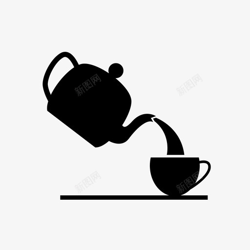 茶茶时间茶壶图标svg_新图网 https://ixintu.com 上茶 倒茶 水壶 热饮 茶 茶logo 茶壶 茶时间 茶杯