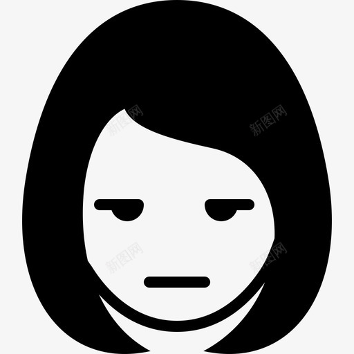 无聊疲惫不好玩图标svg_新图网 https://ixintu.com 不好玩 不高兴 冷漠 化身 可爱的情绪 女孩 情绪 无聊 烦恼 疲惫 脸 迟钝