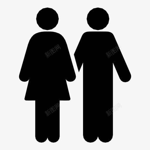 情侣男对图标svg_新图网 https://ixintu.com 人 在一起 对 性 情侣 父母 用户 男