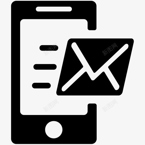 电子邮件通信信函图标svg_新图网 https://ixintu.com 信函 发送 工具实心图标 手机 电子邮件 移动消息 通信