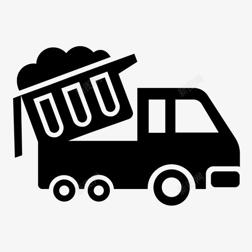 自卸车自卸卡车垃圾钻机图标svg_新图网 https://ixintu.com 半废料 垃圾车 垃圾运输车 垃圾钻机 废物 建筑 碎屑管理器 自卸卡车 自卸车 车辆 采矿