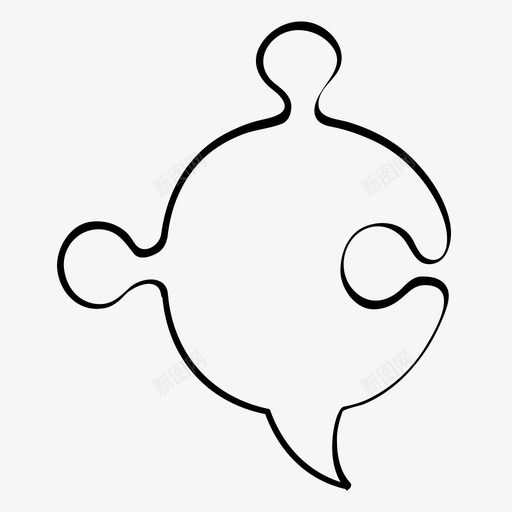 益智语音泡泡生物特性图标svg_新图网 https://ixintu.com 生物特性 益智语音泡泡