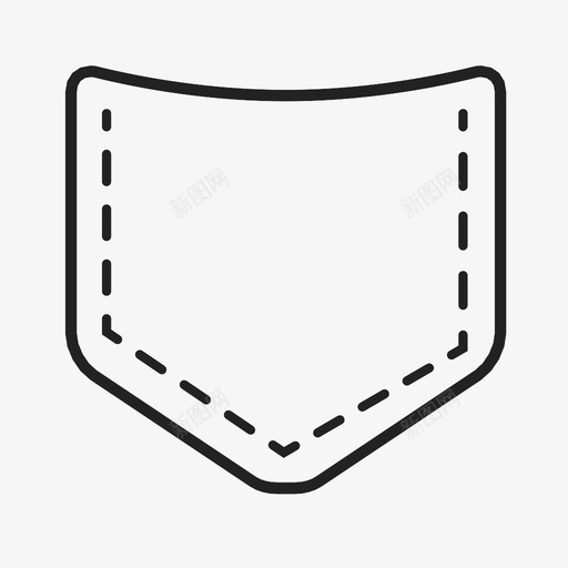 牛仔裤口袋图标svg_新图网 https://ixintu.com 牛仔裤口袋