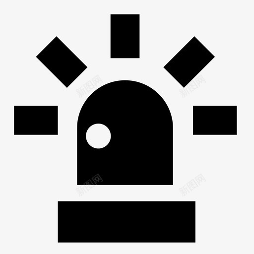警笛灯光闪光灯图标svg_新图网 https://ixintu.com 救护车 明亮 消防员 灯光 紧急情况 警察 警报 警笛 闪光灯