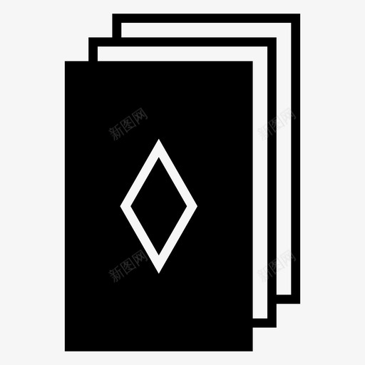扑克牌运气魔术图标svg_新图网 https://ixintu.com 堆叠 套装 扑克牌 瓷砖 运气 魔术