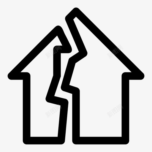 地震房屋小屋图标svg_新图网 https://ixintu.com 位置 地点 地震 小屋 居住空间 房东 房地产 房屋 管理