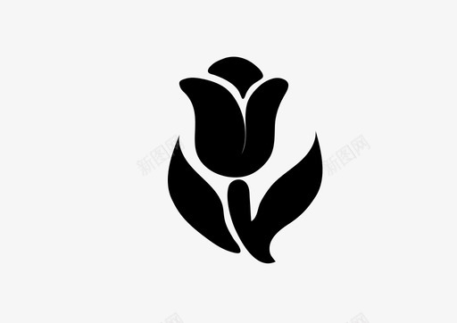 郁金香花蕾花图标svg_新图网 https://ixintu.com 玫瑰 花 花园 花瓣 花蕾 郁金香