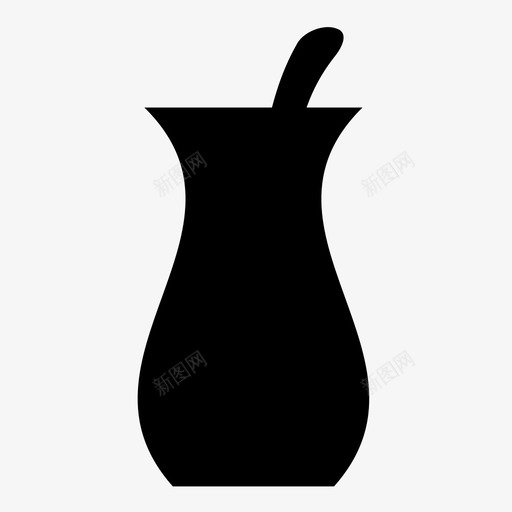 茶容器杯子图标svg_新图网 https://ixintu.com 勺子 土耳其茶 容器 杯子 玻璃杯 茶 茶logo 饮料