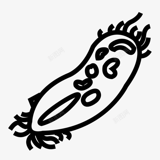 纤毛虫水生物图标svg_新图网 https://ixintu.com 水生物 纤毛虫