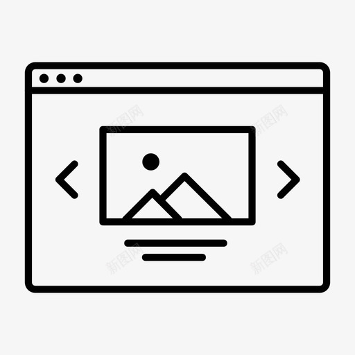 线框记录站点图标svg_新图网 https://ixintu.com ui ux vlog web 播放器 模板 站点 线框 网站线框图标集 视频 记录