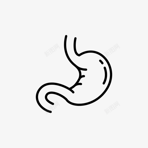 胃内脏器官图标svg_新图网 https://ixintu.com 人体医学 内脏 内部 医学 器官 胃 药物