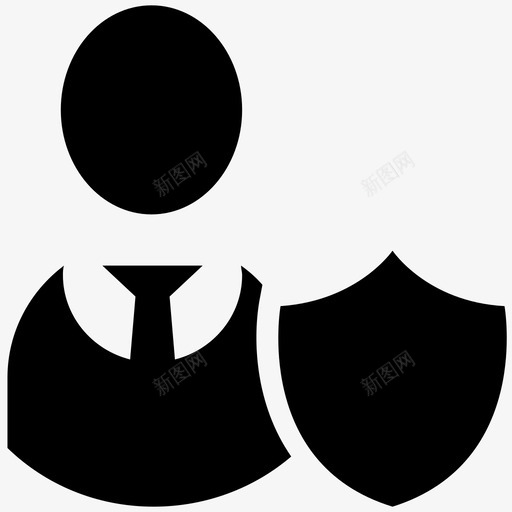 保安员图标svg_新图网 https://ixintu.com 保安员