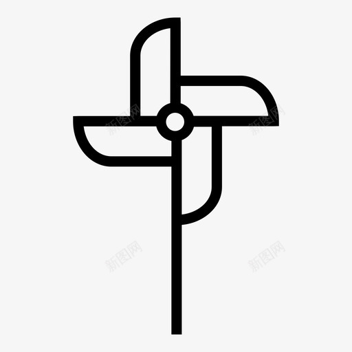 风车彩色能量图标svg_新图网 https://ixintu.com 彩色 旋转 玩具 能量 螺旋桨 风 风车
