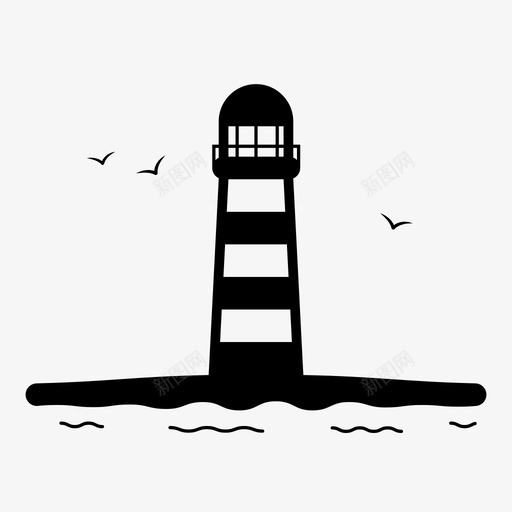 灯塔海上航海图标svg_新图网 https://ixintu.com 法尔 海上 海洋 灯塔 特立独行 独行 直达 码头 航海