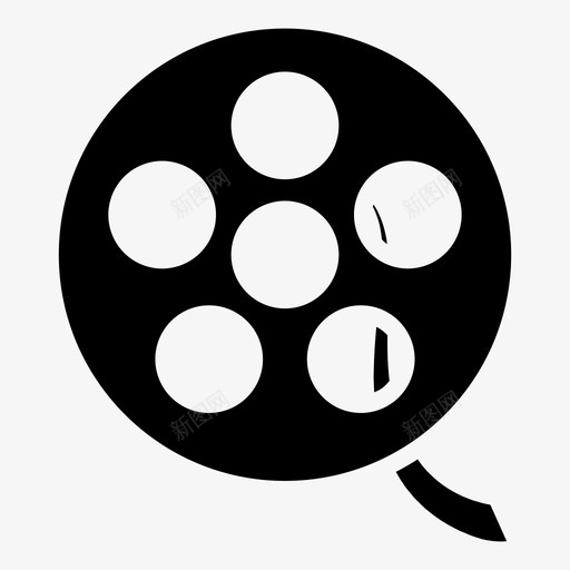电影娱乐电影卷图标svg_新图网 https://ixintu.com 娱乐 录音 电影 电影卷