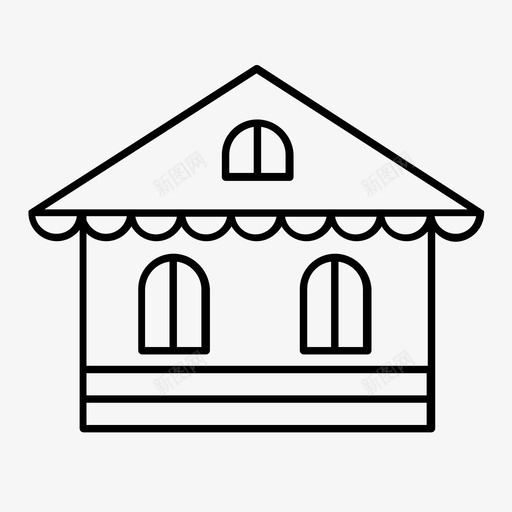 住宅房地产房产图标svg_新图网 https://ixintu.com 住宅 住所 房产 房地产 设施 门