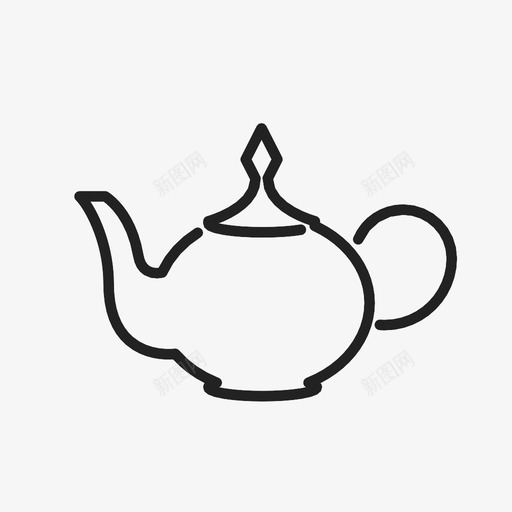 茶壶水壶瓷器图标svg_新图网 https://ixintu.com 水壶 瓷器 茶壶